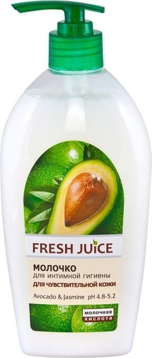 Сп фреш. Молочко для интимной гигиены Avocado & Jasmine Fresh Juice, 500 мл. Молочко для тела и рук с авокадо. Avocado juce Cup.