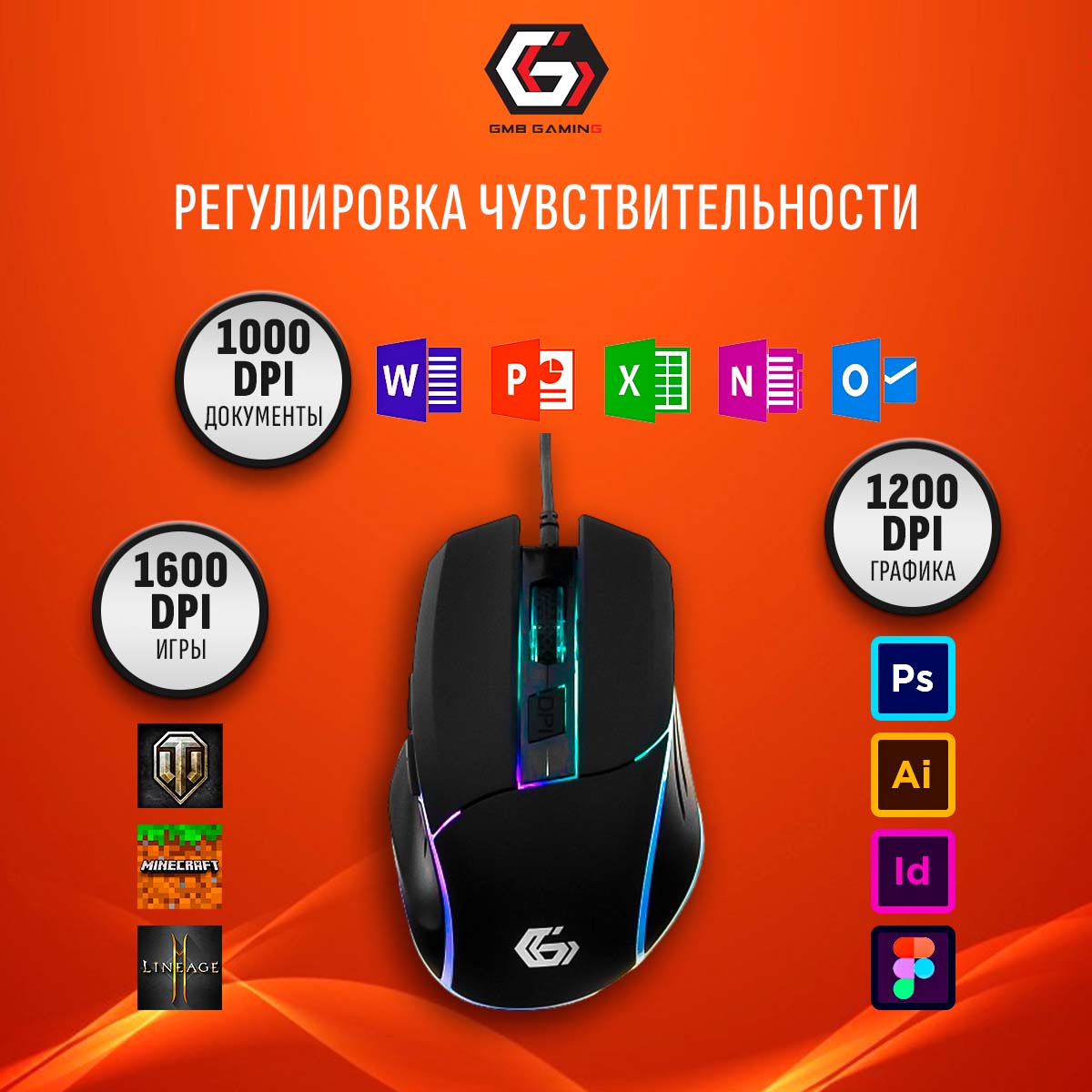 Игровая мышь Gembird MG-500 Black - отзывы покупателей на маркетплейсе  Мегамаркет | Артикул: 100000568014