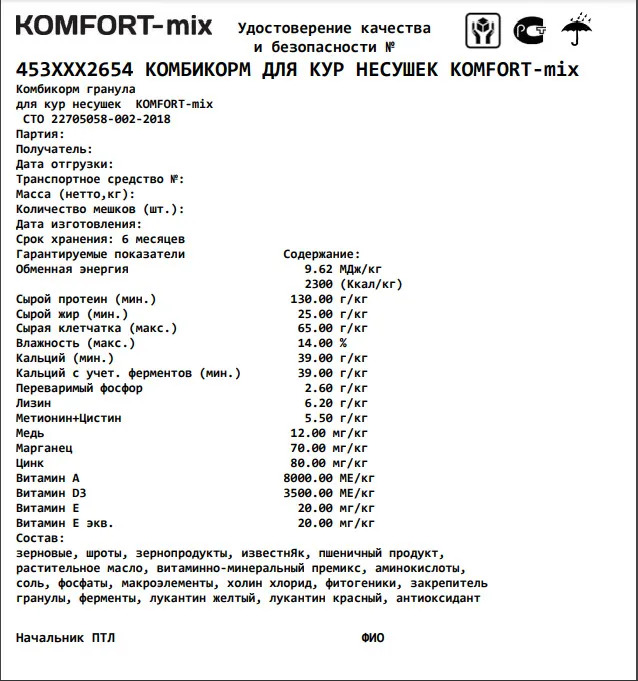 Комбикорм для кур (часть 2) – еще 6 видов и состав своими руками