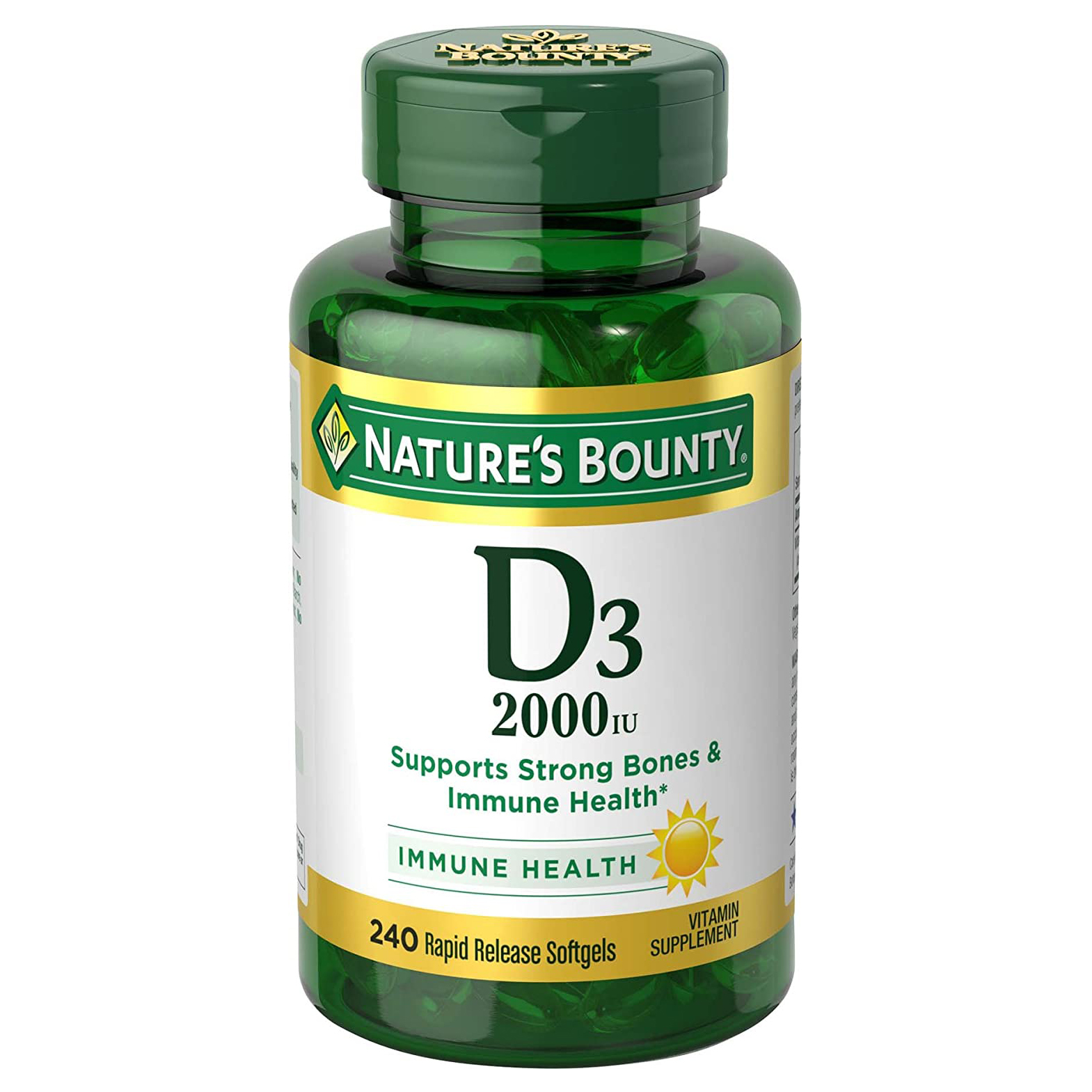 Витамин D3, Natures Bounty Vitamin D3 2000 IU (50 мг) - 240 капсул