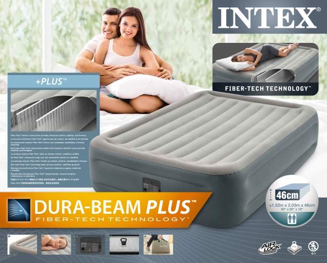 Надувная кровать Intex Essential Rest Airbed 64126 1076548 152 х 203 х 46 см