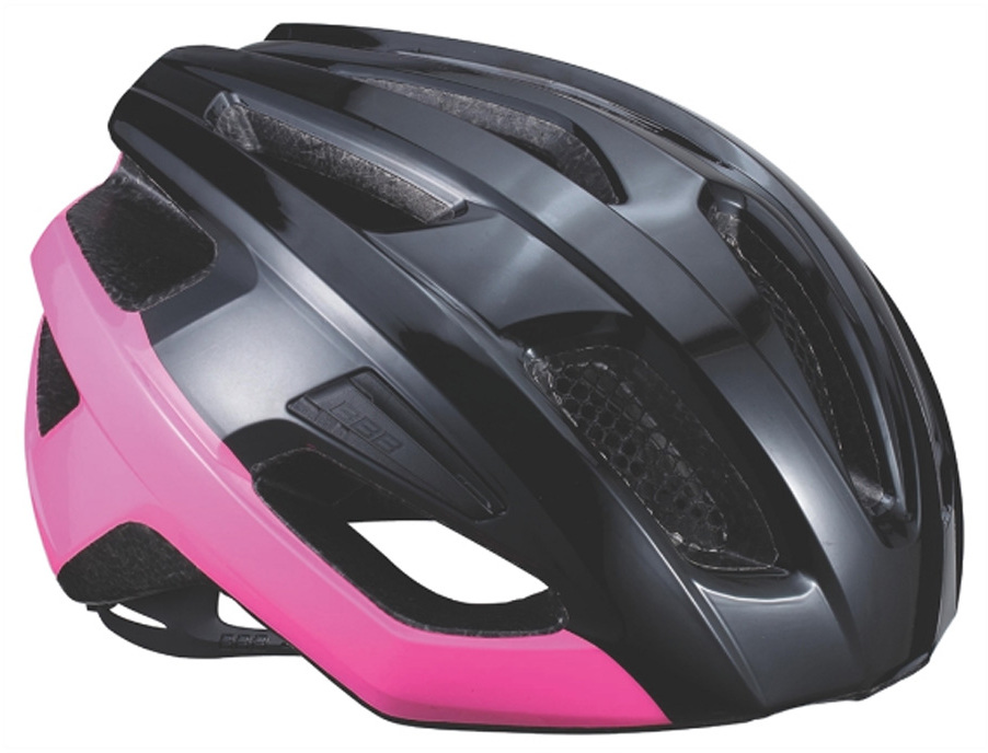 Велосипедный шлем BBB Kite, black shiny/pink, L