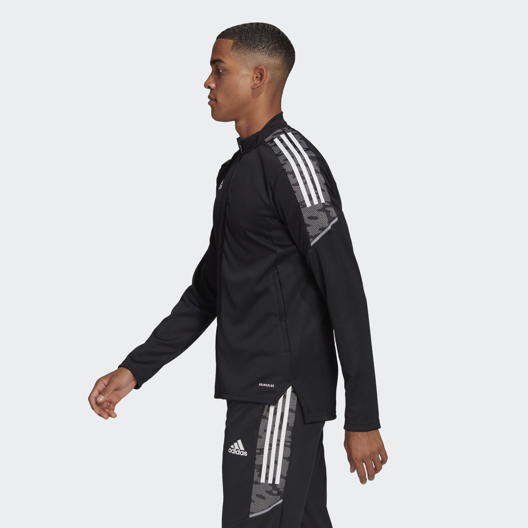 Олимпийка мужская Adidas GH7129 черная L - купить в Москве, цены на  СберМегаМаркет