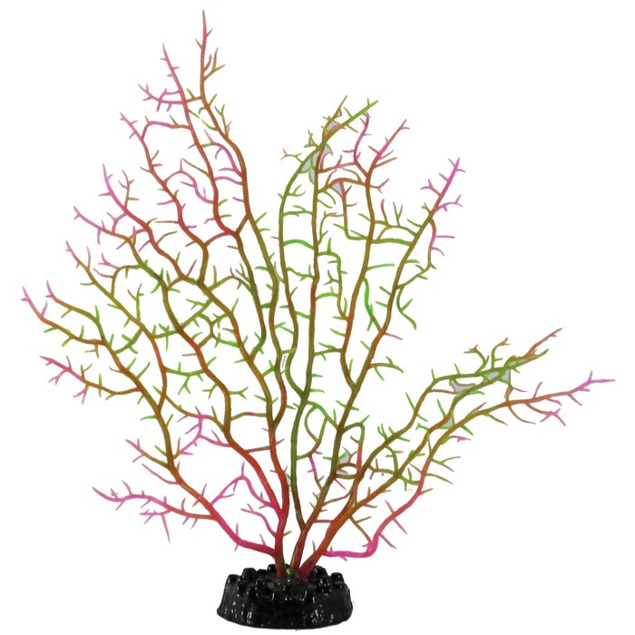 Декорация для аквариума FAUNA INTERNATIONAL коралл 20 см красный, зеленый пластик