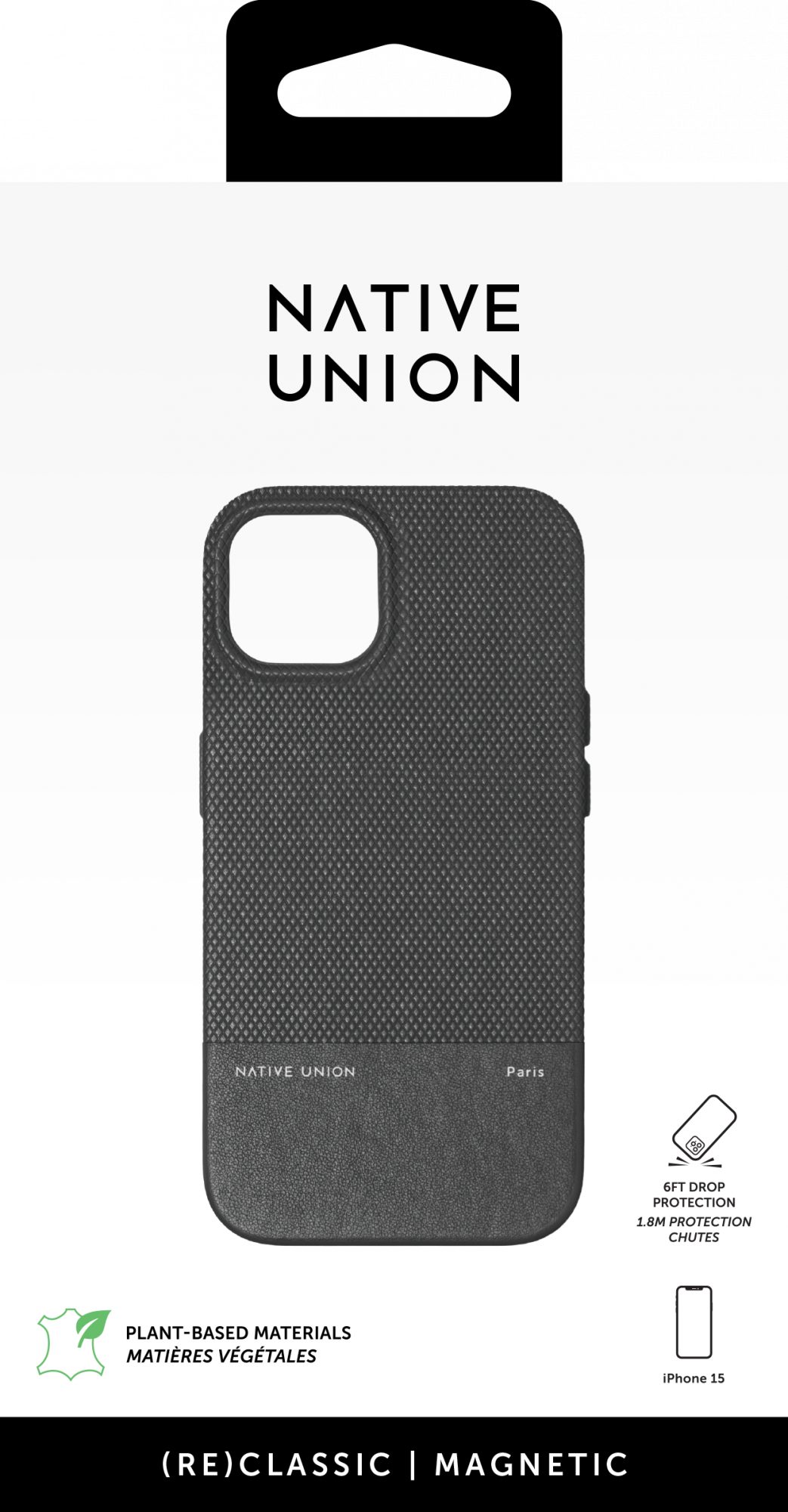 Чехол для IPhone 15 Native Union (RE)CLASSIC CASE, черный, купить в Москве,  цены в интернет-магазинах на Мегамаркет