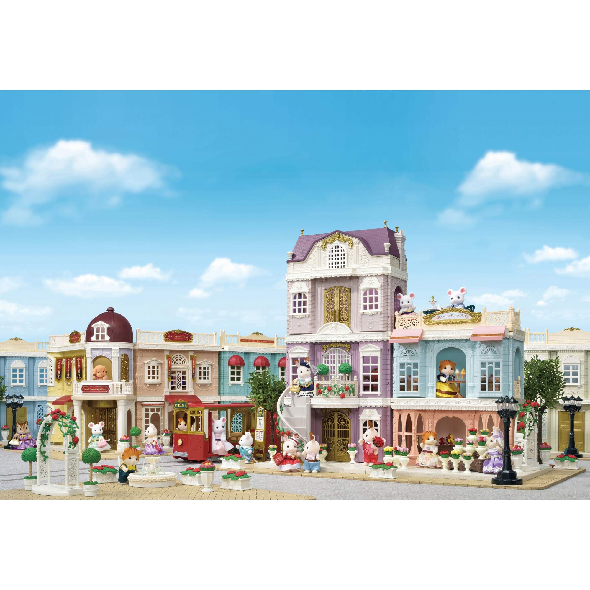 Фэмили г. Сильвания Фэмили Таун. Sylvanian Families Town. Сильвания Фэмили город. Сильвания Фэмили Гранд Таун улица.