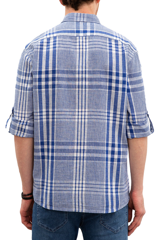 Рубашка мужская U.S. POLO Assn. G081SZ0040SORE синяя 48