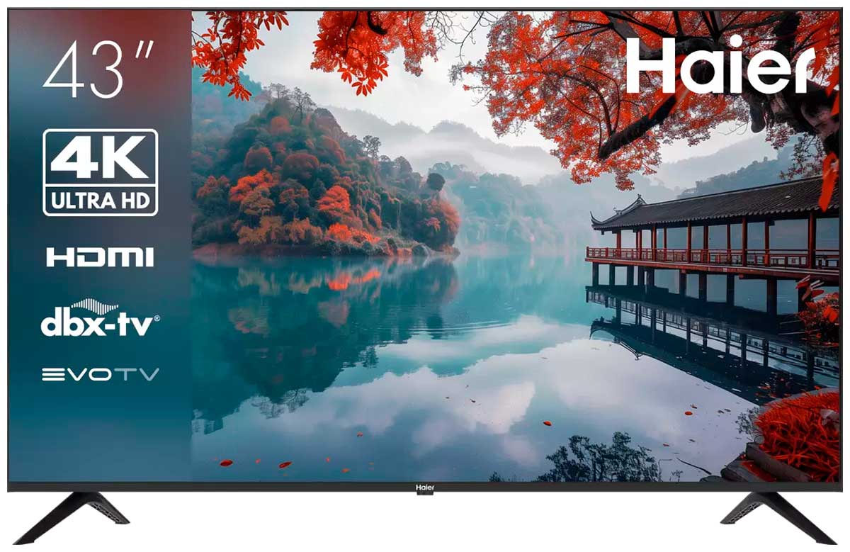 Телевизор Haier 43 Smart TV M1, 43"(109 см), UHD 4K - купить в Alt-Dim, цена на Мегамаркет