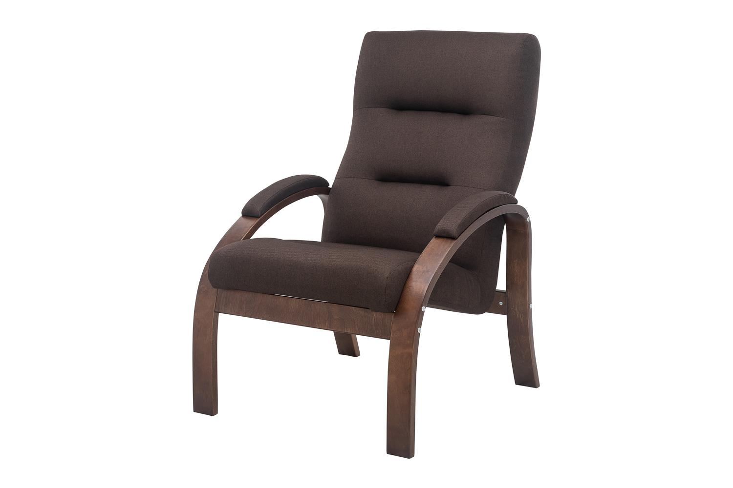 Кресло Hoff Лион 80360266, темно-коричневый/орех текстура