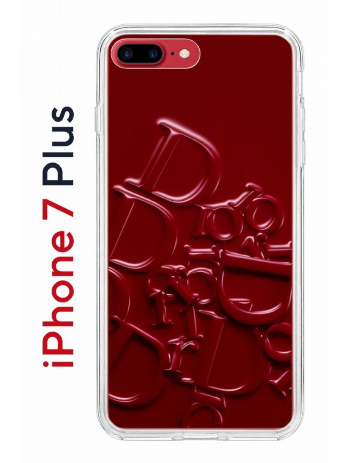 Чехол на iPhone 7 Plus/8 Plus с принтом Kruche Print Dior, бампер с защитой  камеры, купить в Москве, цены в интернет-магазинах на Мегамаркет