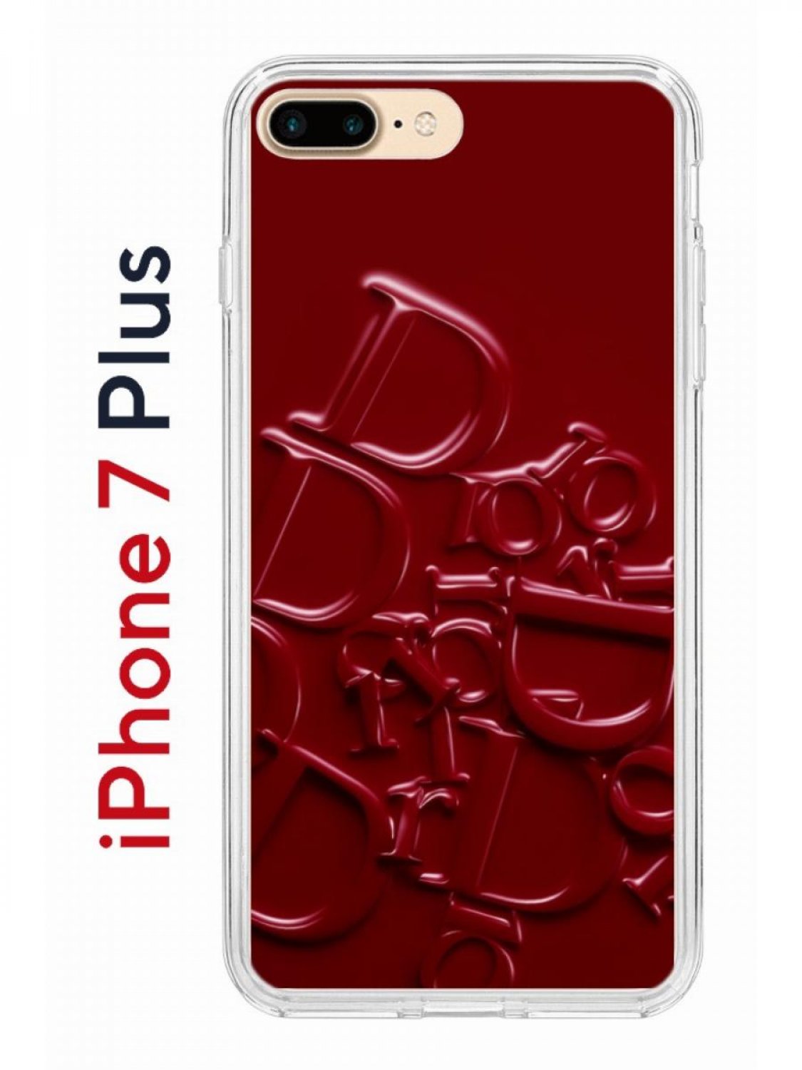 Чехол на iPhone 7 Plus/8 Plus с принтом Kruche Print Dior, бампер с защитой  камеры, купить в Москве, цены в интернет-магазинах на Мегамаркет