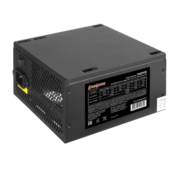 Блок питания ExeGate 700PPE 700W (EX260645RUS-PC) - купить в Computermarket.ru, цена на Мегамаркет