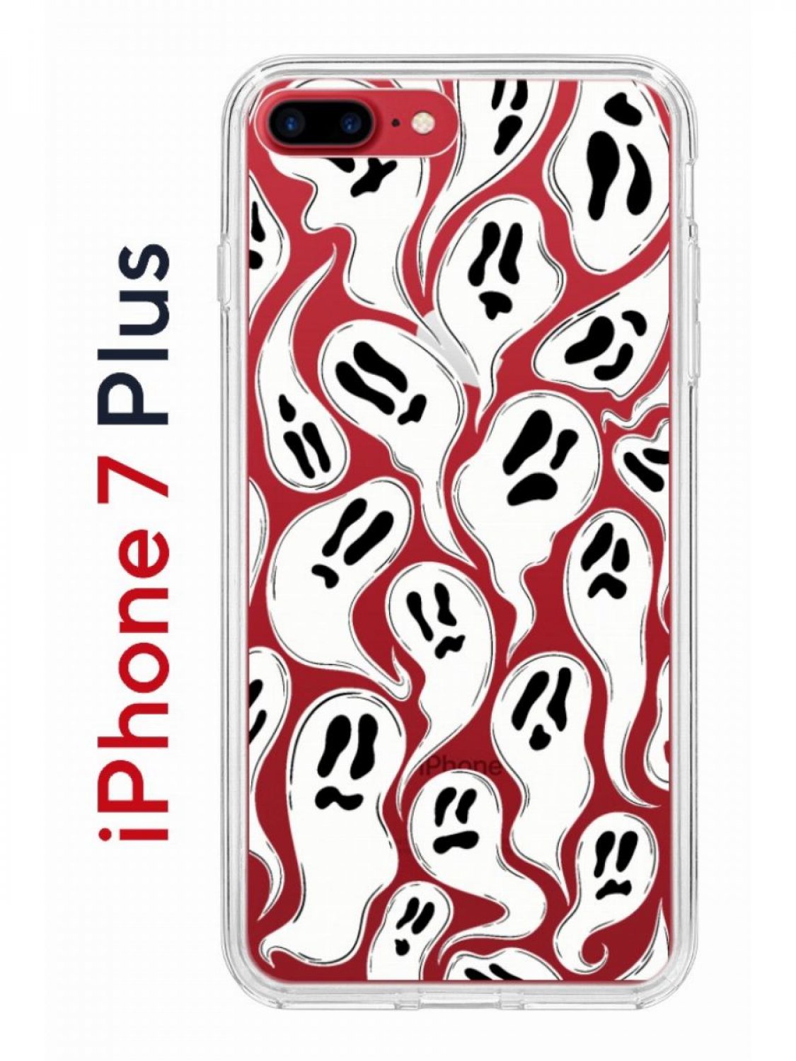 Чехол на iPhone 7 Plus/8 Plus с принтом Kruche Print Призраки, бампер с  защитой камеры, купить в Москве, цены в интернет-магазинах на Мегамаркет