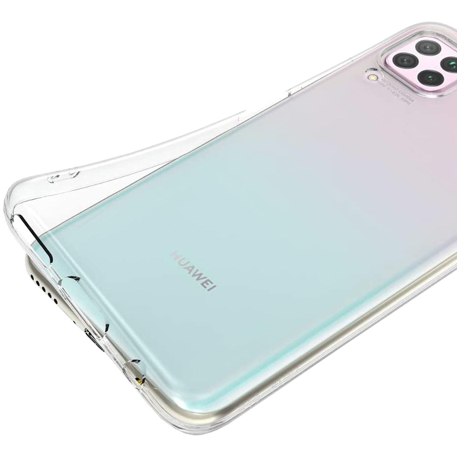 Силиконовый чехол для Huawei P40 Lite (Хуавей П40 Лайт), прозрачный –  купить в Москве, цены в интернет-магазинах на Мегамаркет