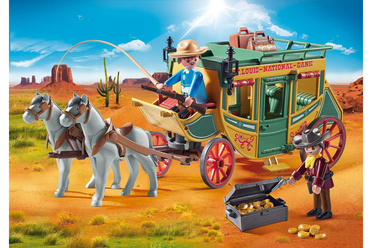 Конструктор Playmobil Дикий Запад: Нападение на дилижанс, арт.70013, 73  дет. – купить в Москве, цены в интернет-магазинах на Мегамаркет