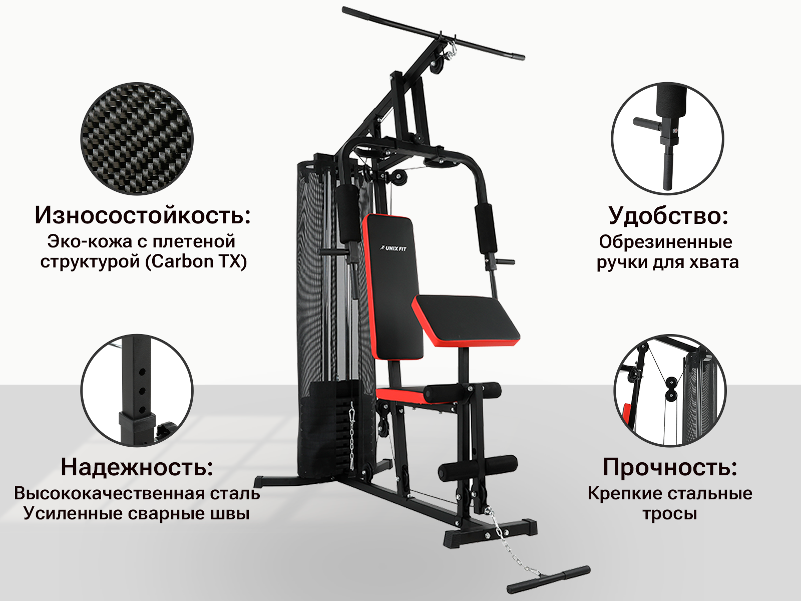 Многофункциональная силовая станция UNIX Fit BLOCK 50 + набор для фитнеса -  купить в Sports First, цена на Мегамаркет