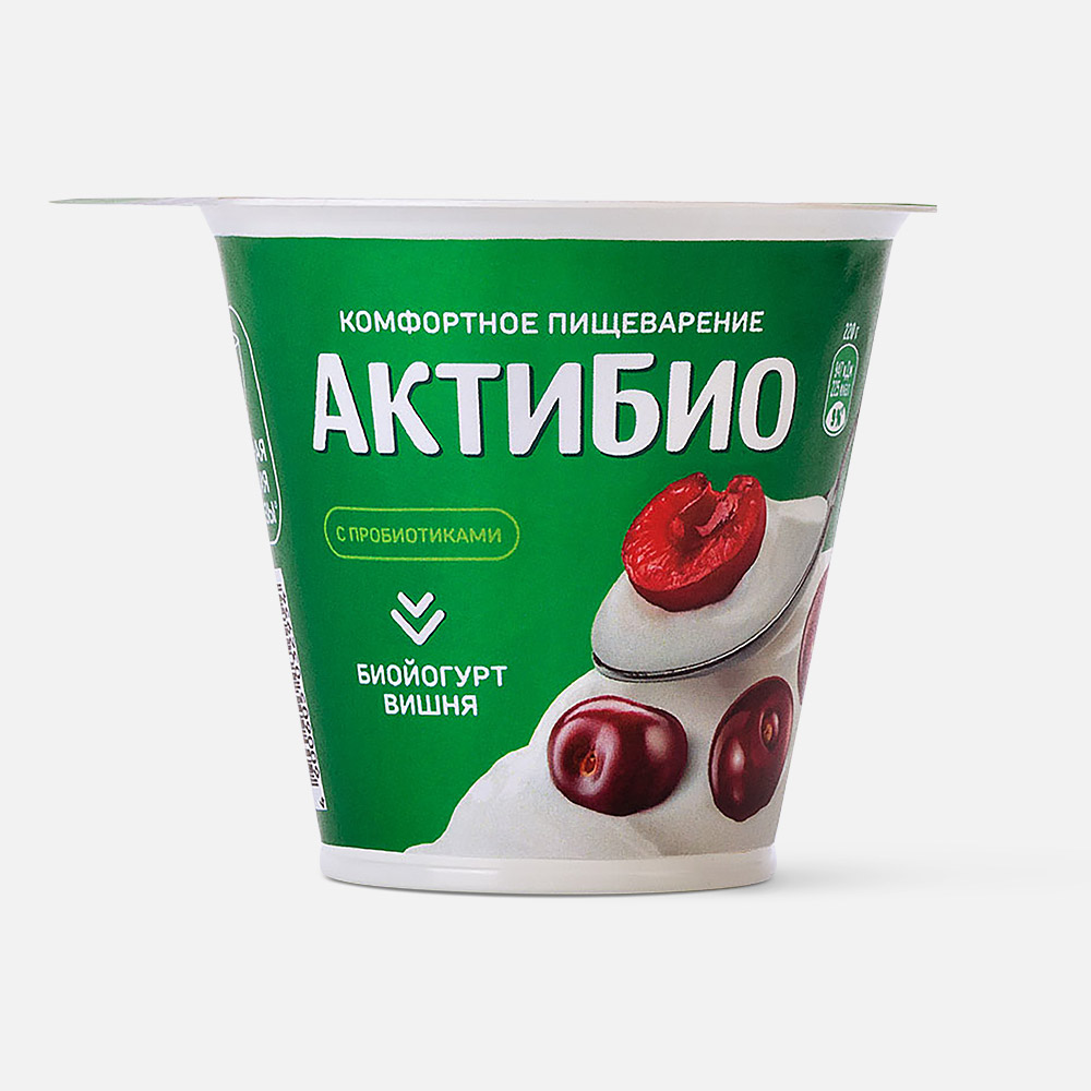 Купить йогурт АктиБио с вишней, 2,9%, 220 г, цены на Мегамаркет | Артикул: 100056799019