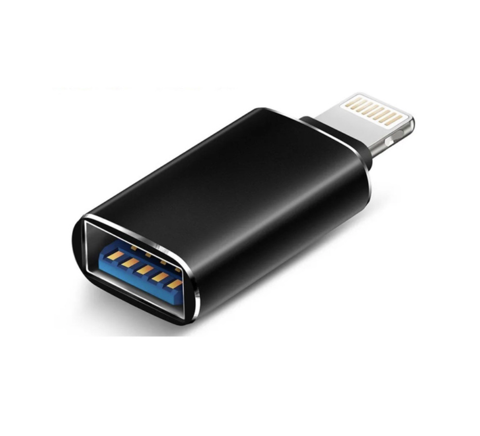 Адаптер переходник Lightning - USB OTG для iPhone, iPad, алюминиевый,  купить в Москве, цены в интернет-магазинах на Мегамаркет