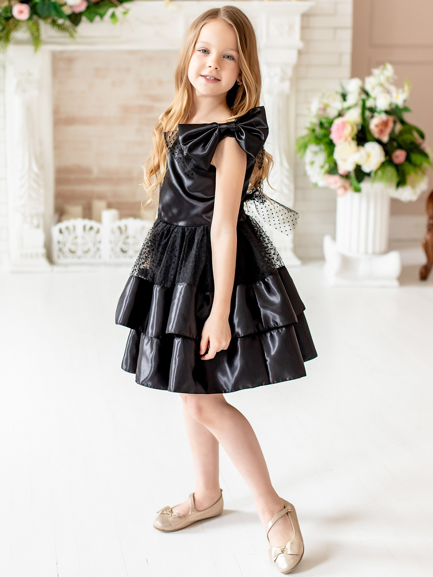Платье детское Batik София, черный, 122 – купить в Москве, цены в интернет-магазинах на Мегамаркет