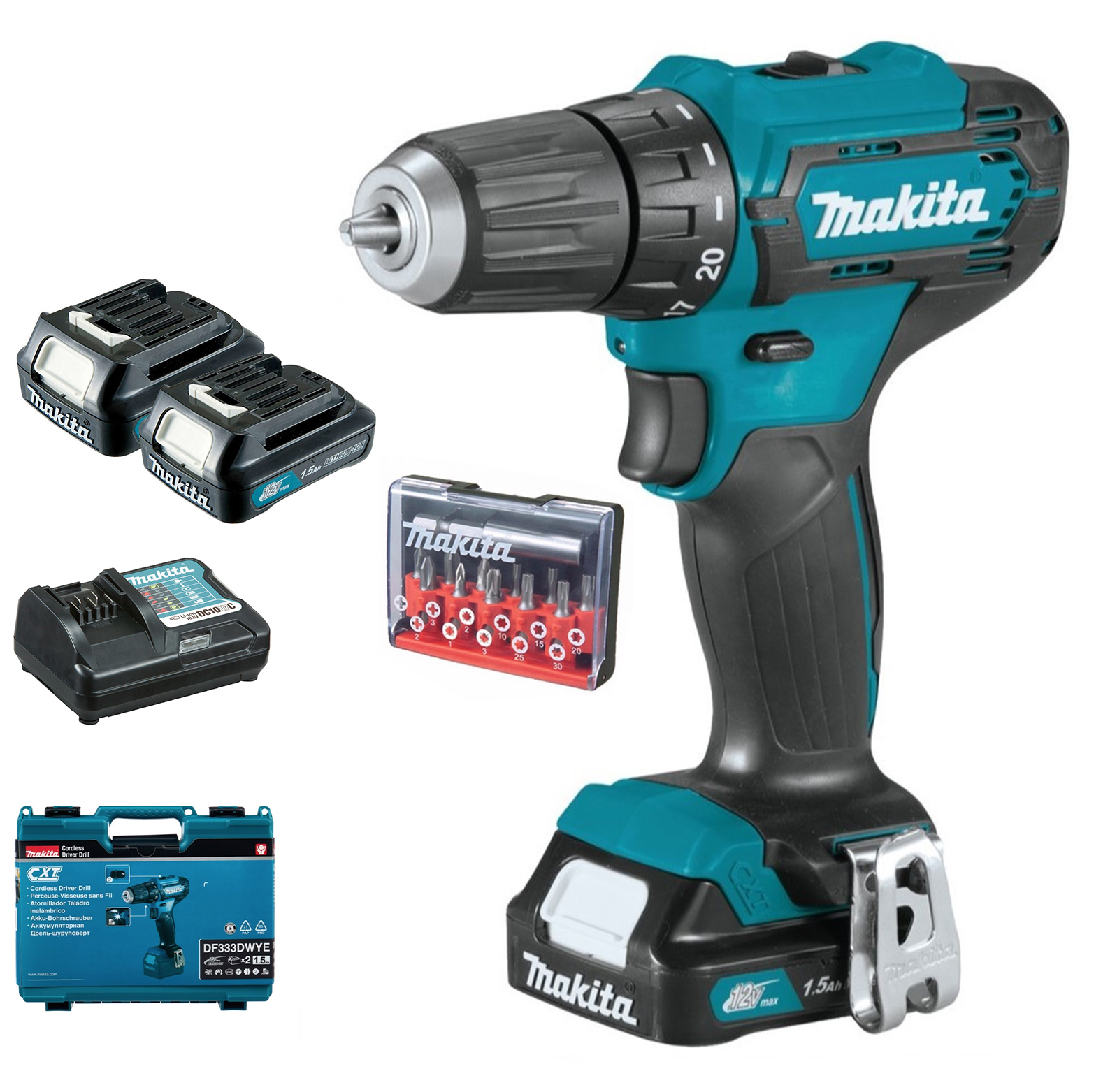 Акк. безударная дрель-шуруповерт Makita DF333DYX14 купить, цены в Москве на Мегамаркет