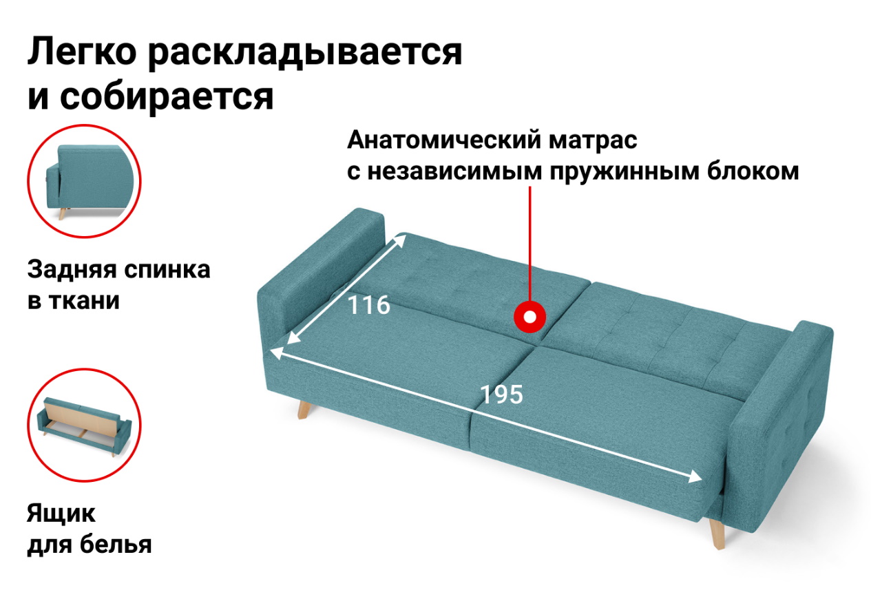 Диван кровать scandica норман