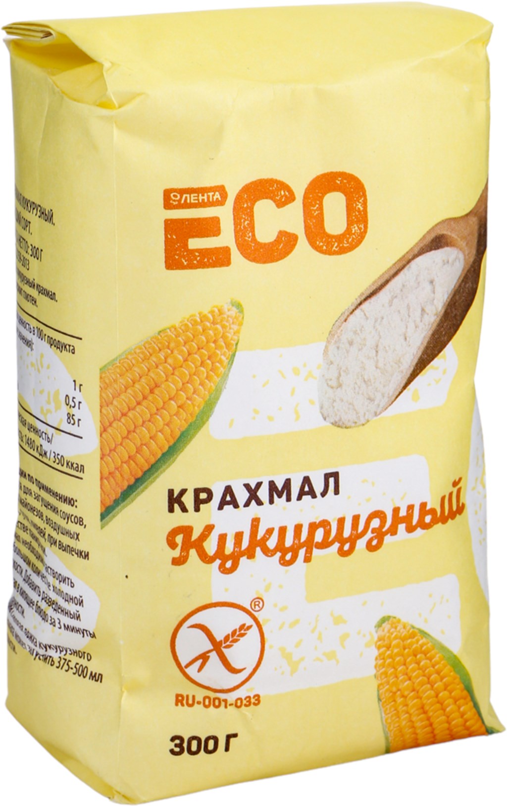 Купить крахмал Лента ECO кукурузный без глютена 300 г, цены на Мегамаркет |  Артикул: 100029751538