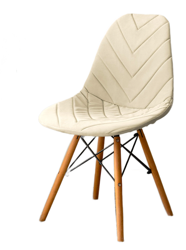 Чехол на стул Eames DSW из микровелюра CHIEDOCOVER, 40х46, елка, бежевый - купить в CHIEDOCOVER Москва (со склада МегаМаркет Пушкино), цена на Мегамаркет