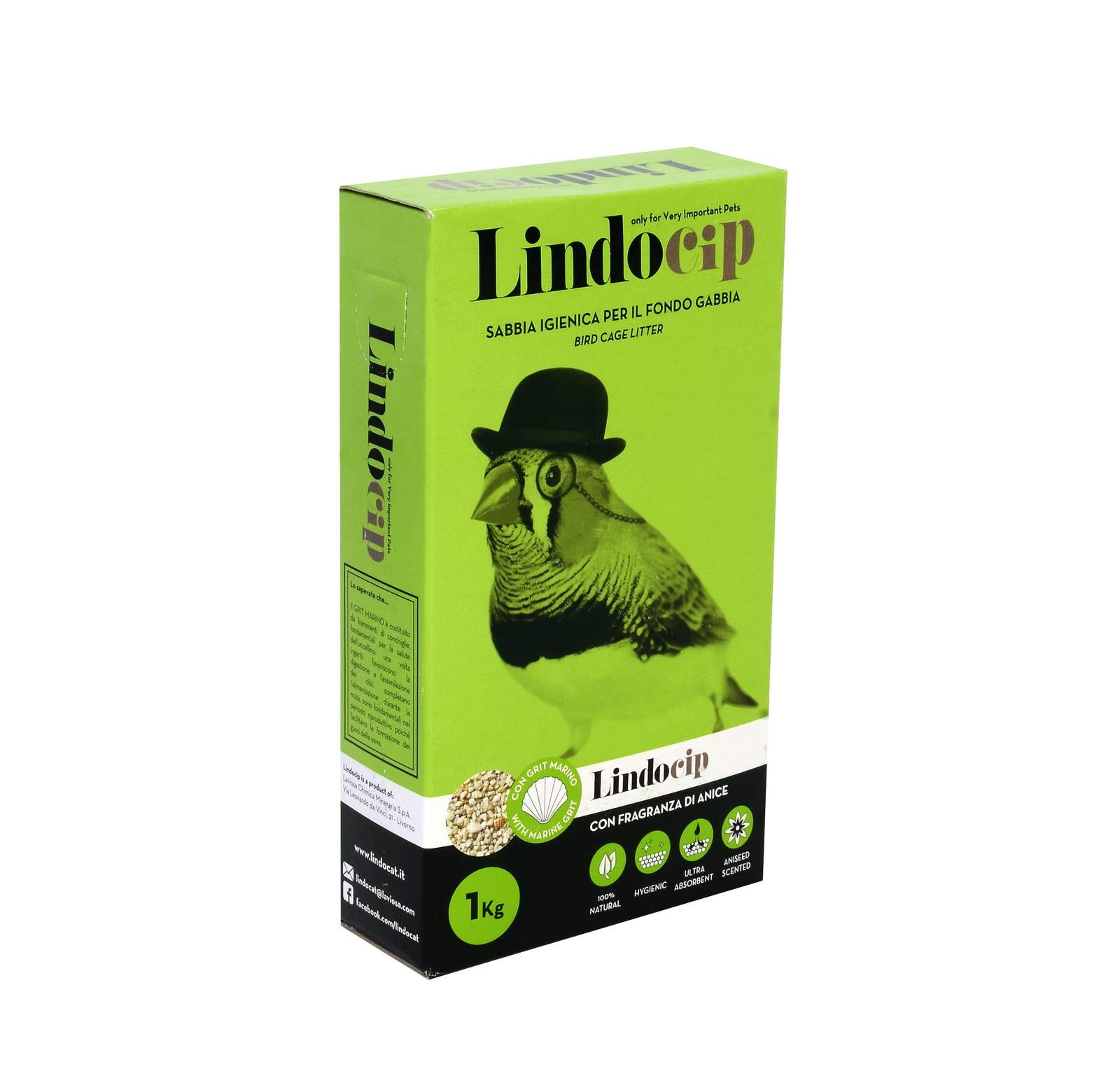 Наполнитель LindoCat LINDO CIP для птиц с ароматом аниса, 1кг (Италия)