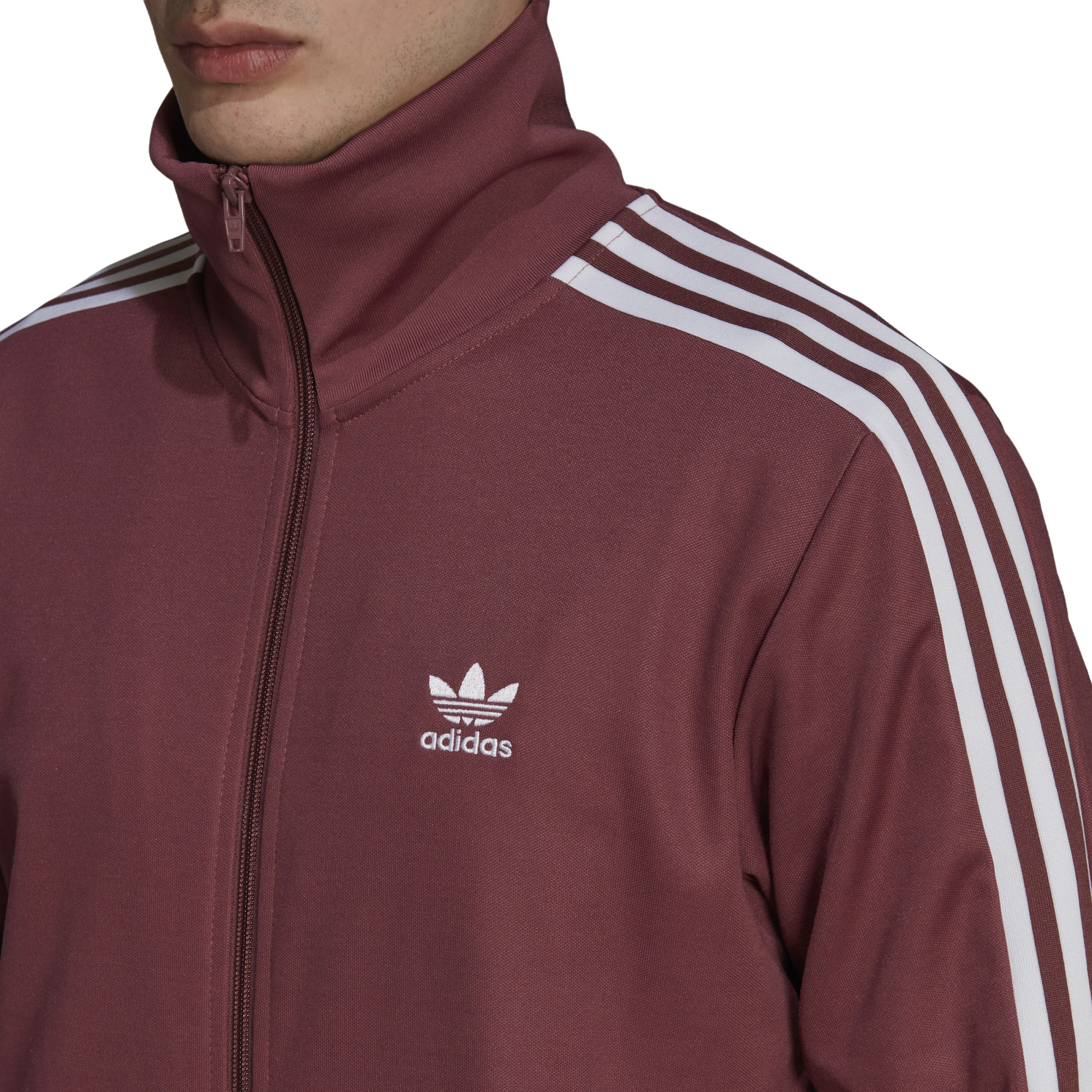 Adidas beckenbauer best sale track top maroon