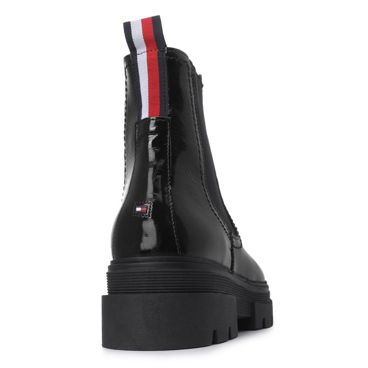Женские ботинки Челси TOMMY HILFIGER CLASSIC PATENT CHELSEA BOOT FW0FW05182 черный р.41 EU