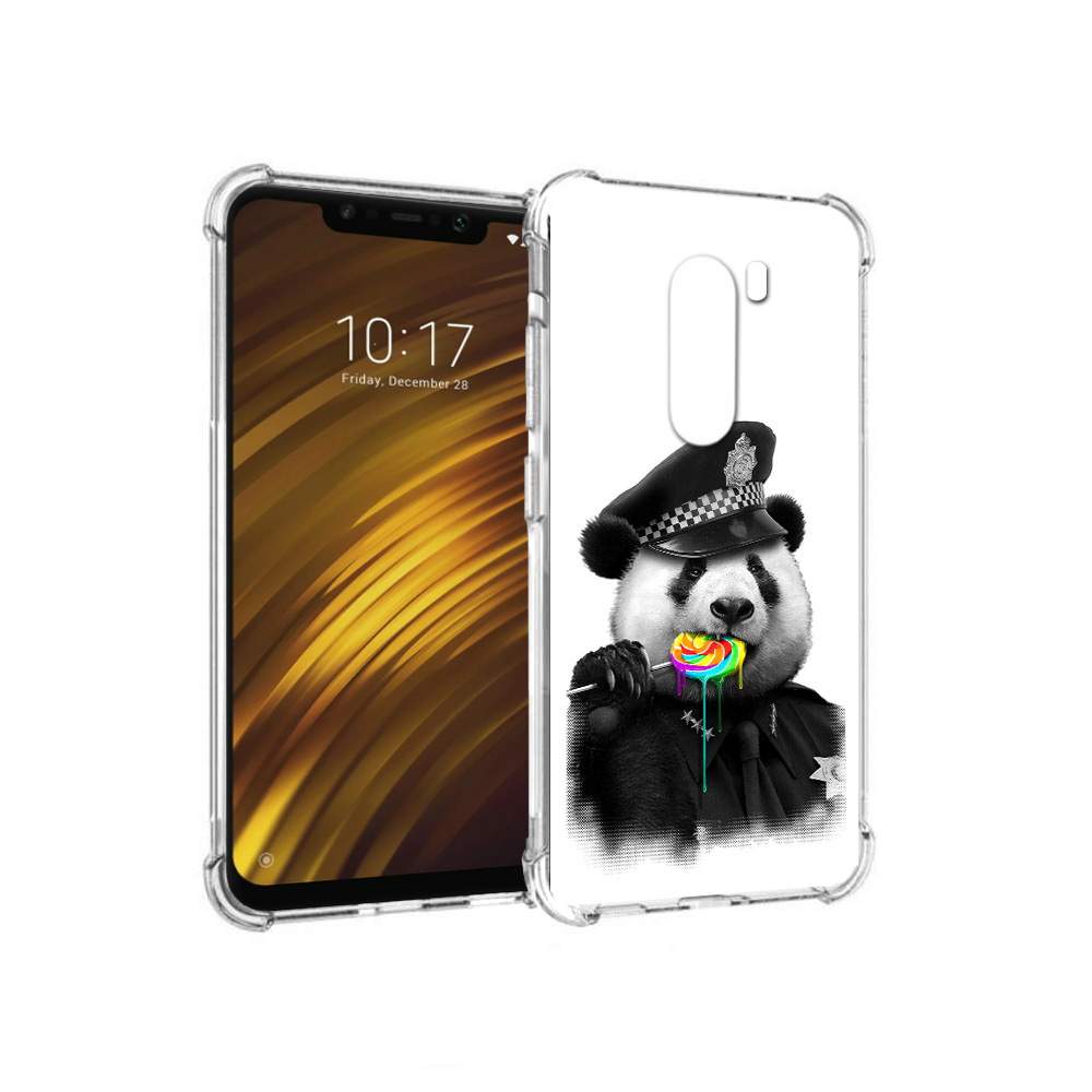 Чехол MyPads Tocco для Xiaomi Pocophone F1 Панда полиция  (PT116503.308.130), купить в Москве, цены в интернет-магазинах на Мегамаркет