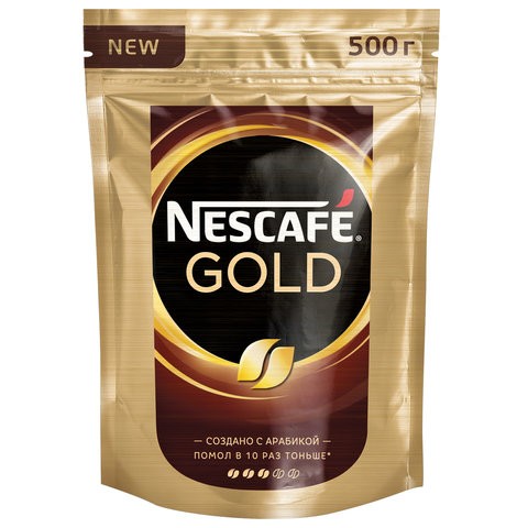 Купить кофе молотый в растворимом NESCAFE Нескафе Gold, сублимированный, 500 г, цены на Мегамаркет | Артикул: 600003332694