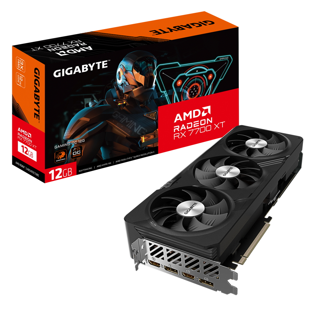 Видеокарта Gigabyte RX7700XT GAMING OC 12GB (GV-R77XTGAMING OC-12GD) - купить в X-PC, цена на Мегамаркет