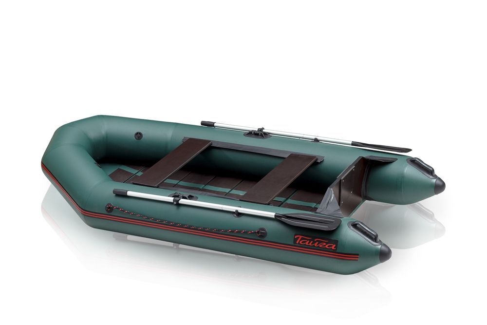 Лодка ПВХ Тайга-270Р зеленый цвет рейки из ламинированной фанеры, плоское дно - купить в Москве, цены на Мегамаркет