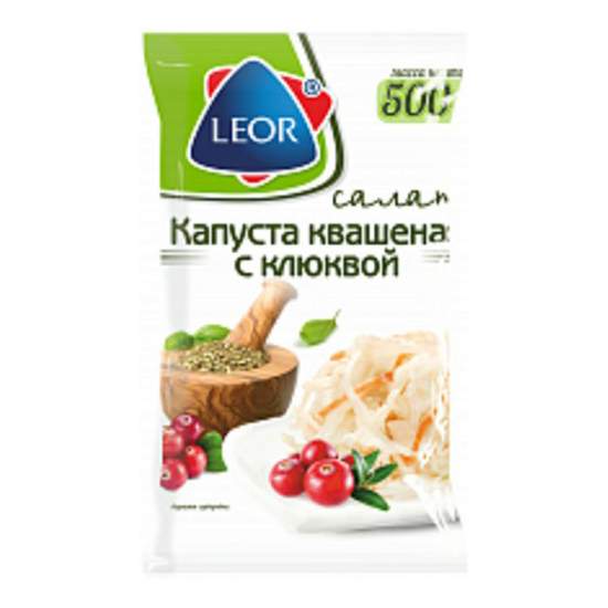 Салат Leor Капуста квашенная с клюквой 500 г