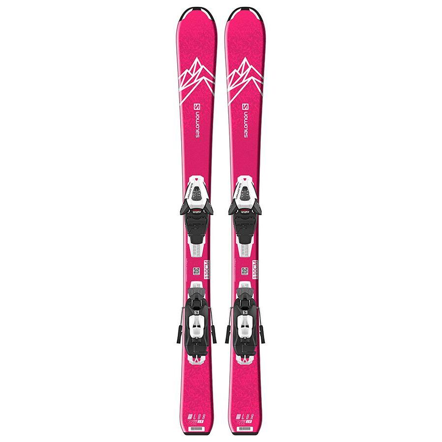 Горные лыжи Salomon E Qst Lux Jr S+ C5 GW J75 2021, black/white, 110 см