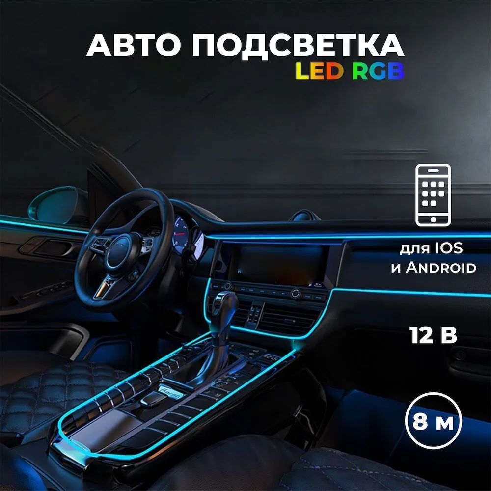 Подсветка для автомобиля Mixtrade LED RGB NL6 - купить в RiMax, цена на  Мегамаркет