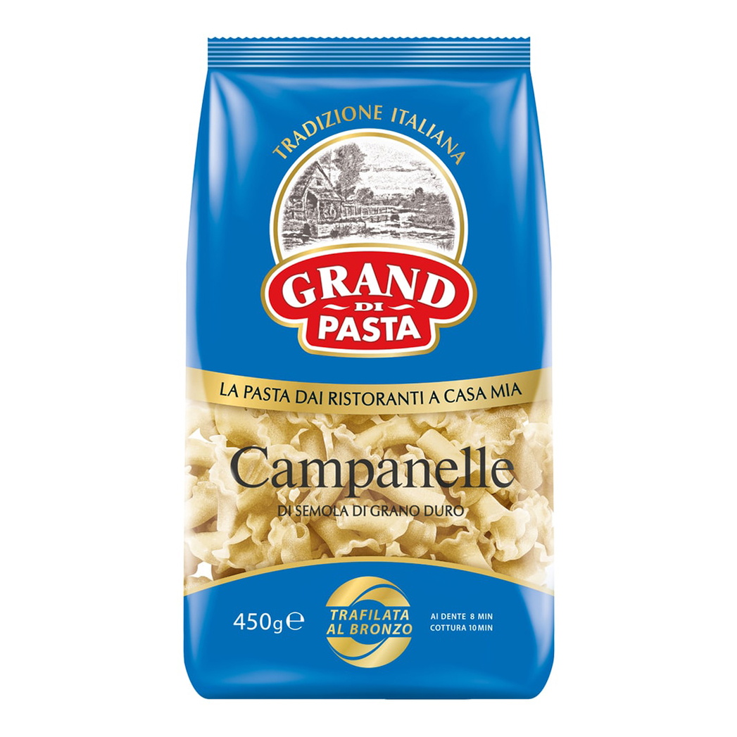 Купить макаронные изделия Grand di Pasta Campanelle 450 г, цены на Мегамаркет | Артикул: 100046827234