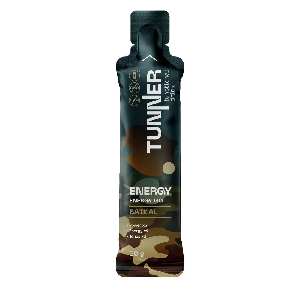 Байкал 30. Энергетический гель Tunner. VPLAB Energy Gel (41 гр.). Energy go Энергетик. Функ. Напиток Tunner "Energy go" Байкал 30г.