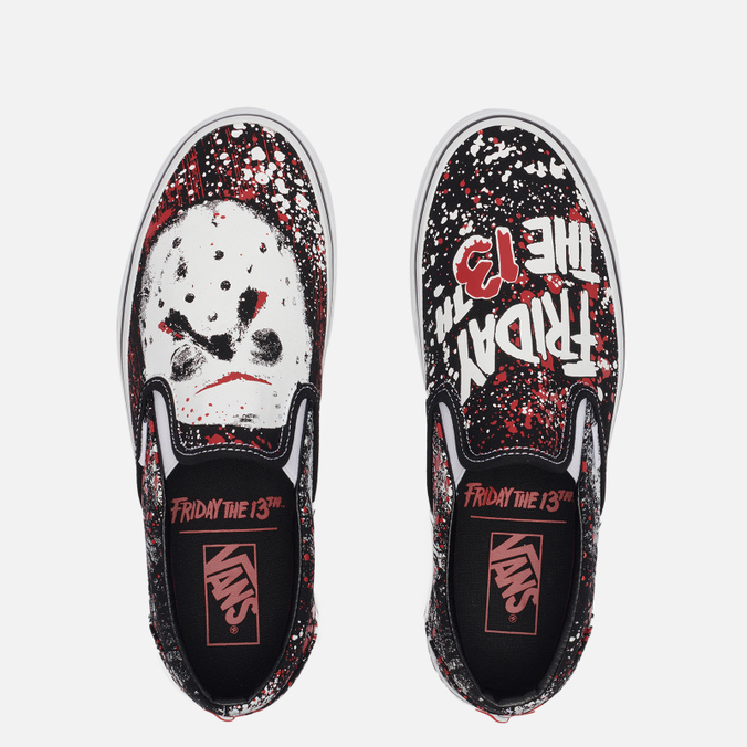 Слипоны мужские Vans x Horror Classic Slip-On Friday The 13th черные 10 US