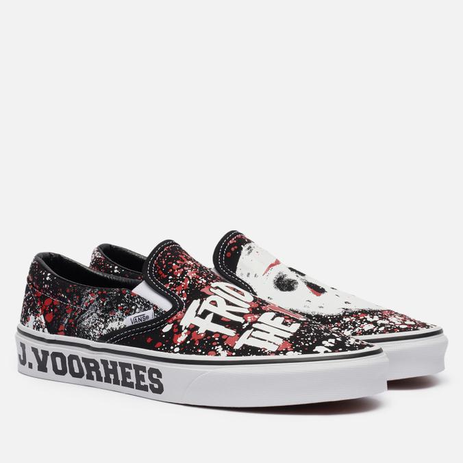 Кеды мужские Vans x Horror Classic Slip-On Friday The 13th черные 40.5 EU