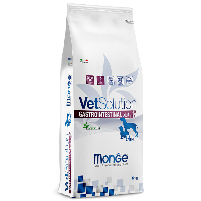 Сухой корм для собак Monge VetSolution Dog Gastrointestinal, при заболеваниях ЖКТ, 12 кг - купить в ооо "Ильрадо", цена на Мегамаркет