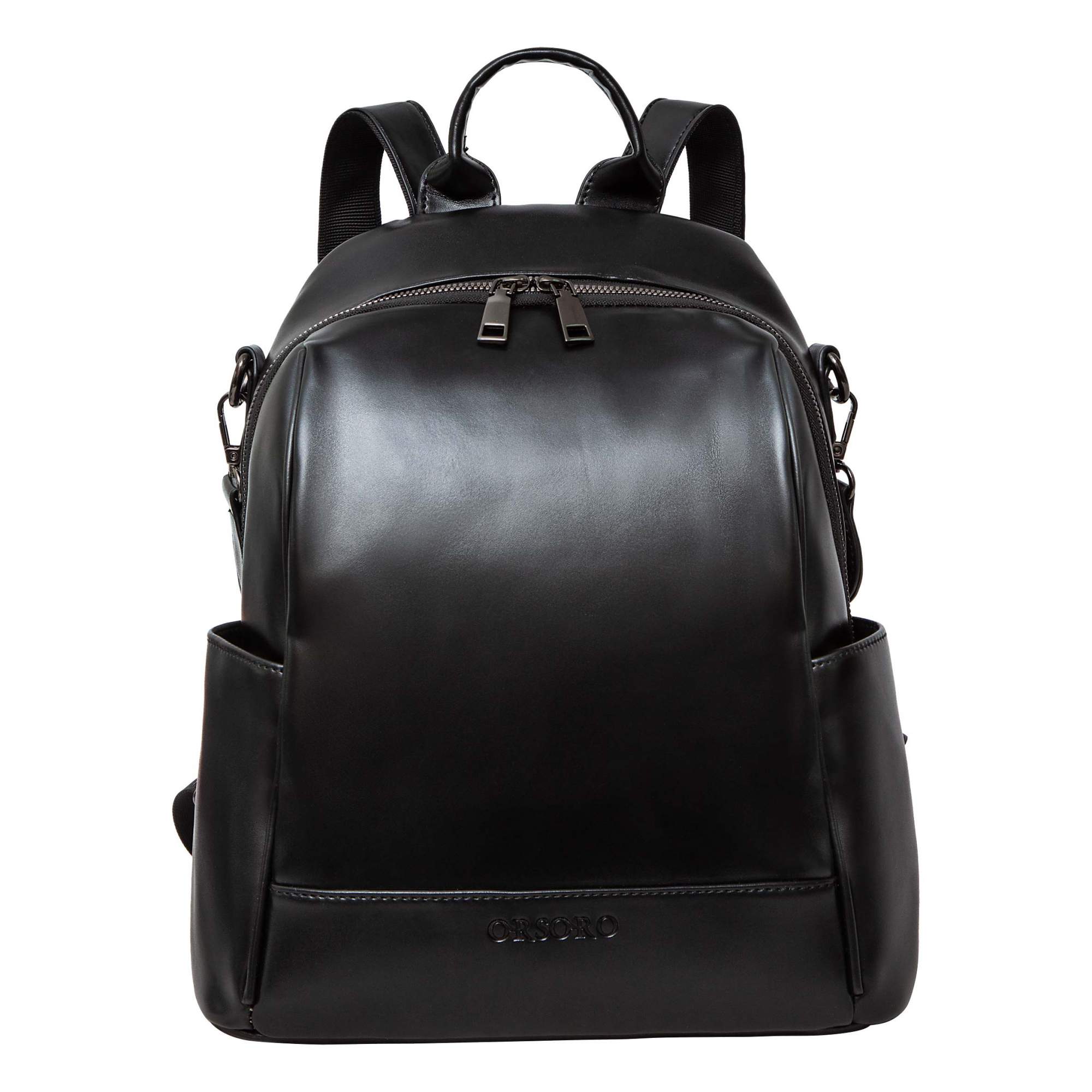 Сумка-рюкзак женская OrsOro ORW-0231 черная, 33х26х12 см - купить в Москве, цены на Мегамаркет | 600013834287