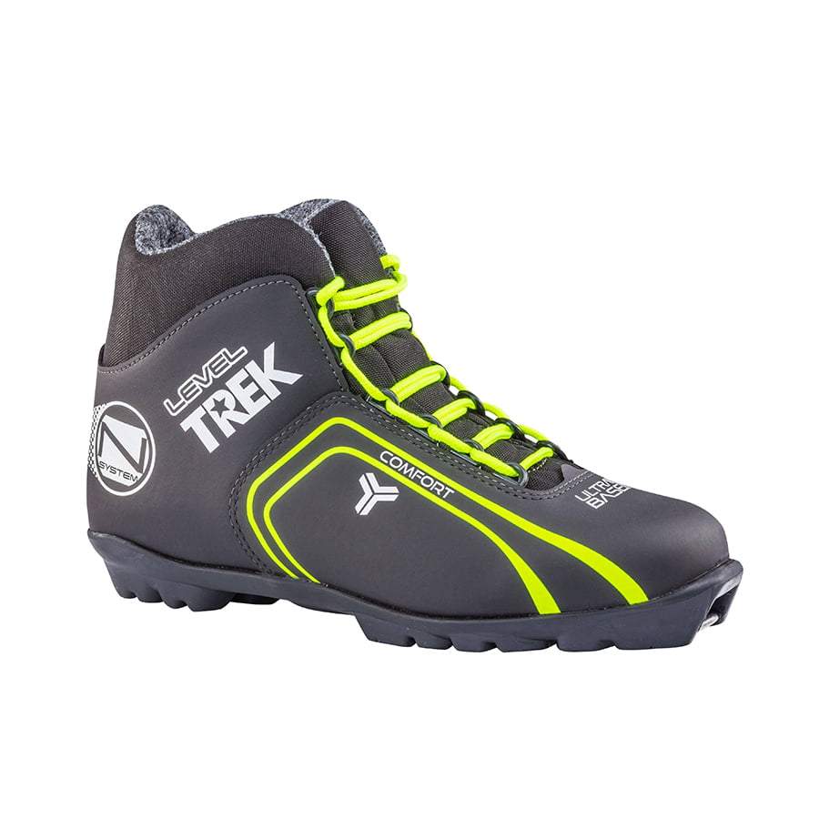 Ботинки лыжные NNN TREK Level1 черные/логотип неон размер RU33 EU34 СМ21
