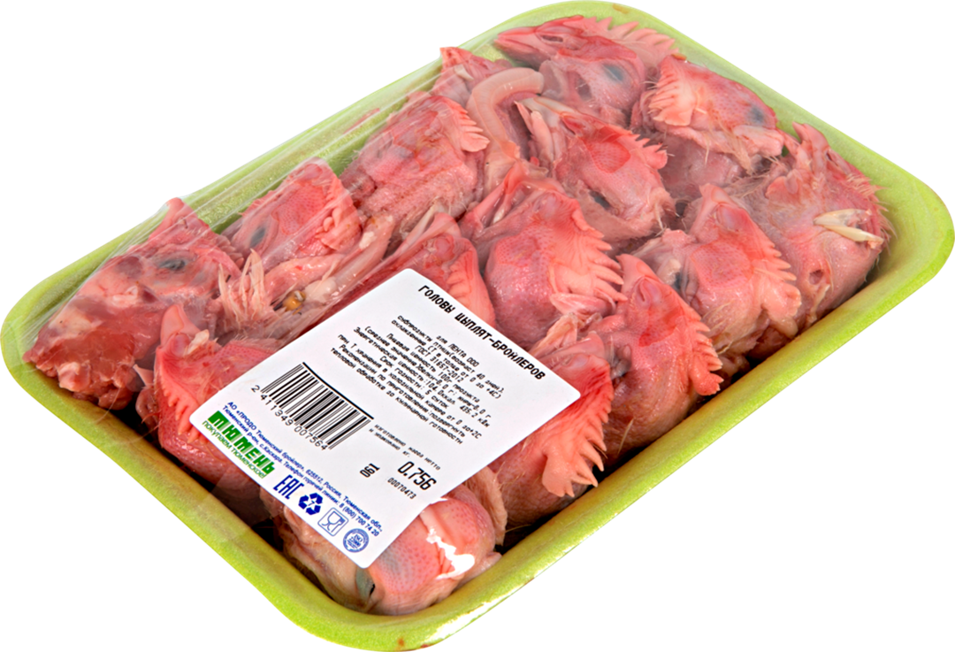 Головы куриные Троекурово охлажденные +-1 кг