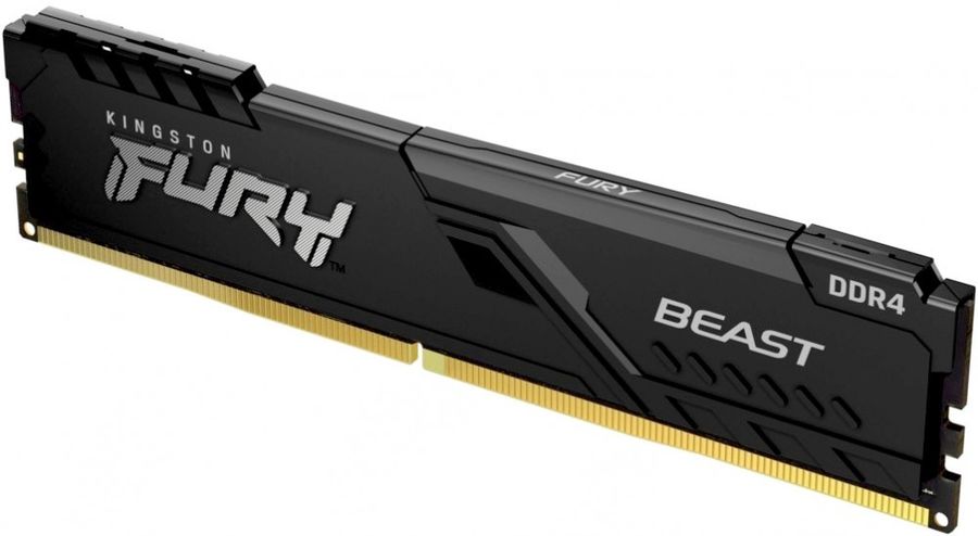 Оперативная память Kingston Fury Beast Black 16Gb DDR4 2666MHz (KF426C16BB/16), купить в Москве, цены в интернет-магазинах на Мегамаркет