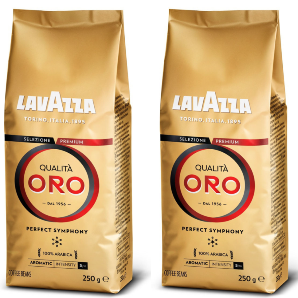 Купить кофе зерновой Lavazza Qualita Oro, 2 шт по 250 г, цены на Мегамаркет | Артикул: 600012524206