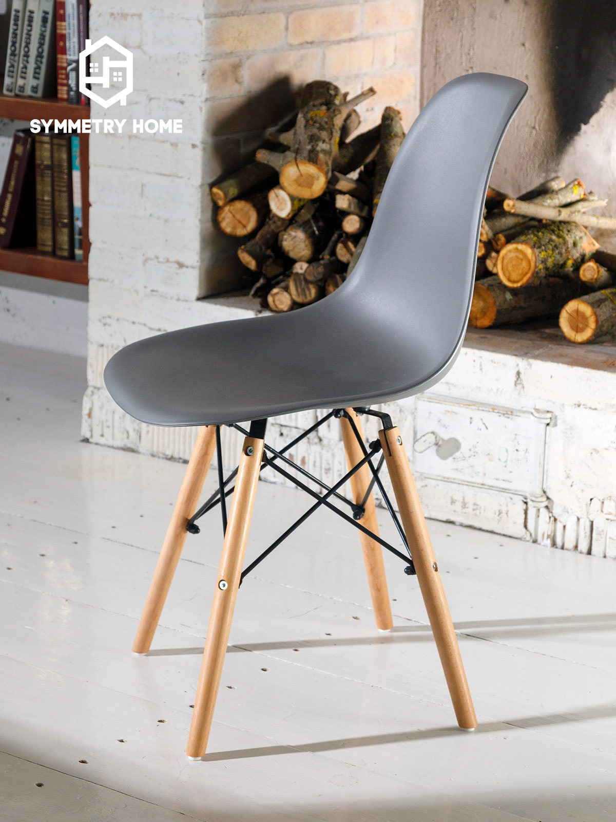 Стул для кухни Symmetry Home в стиле EAMES DSW, темно-серый, 1 шт – купить  в Москве, цены в интернет-магазинах на Мегамаркет