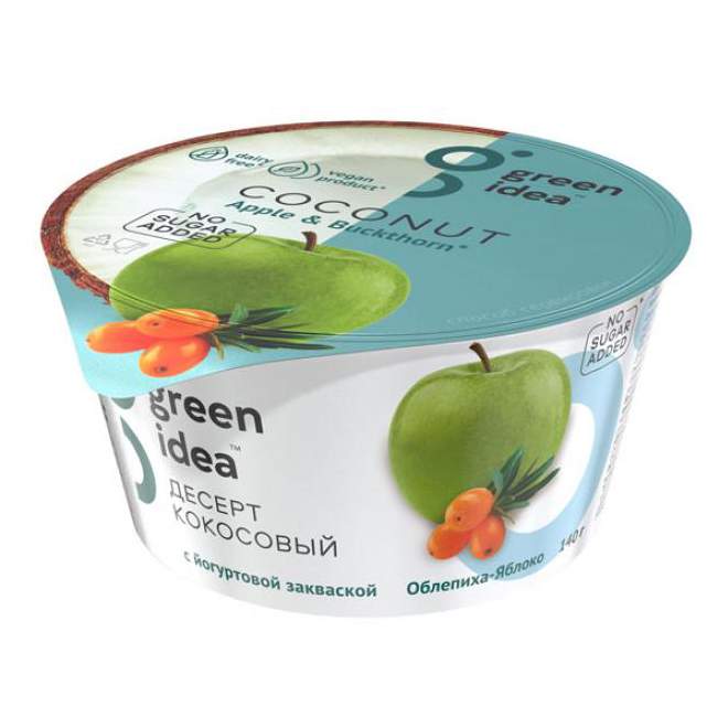 Десерт йогуртовый Green Idea яблоко-облепиха 140 г