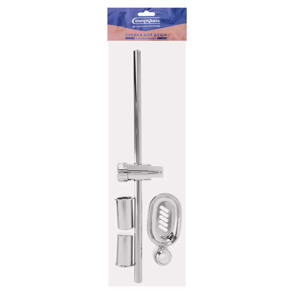 Стойка для душа СоюзКран, с мыльницей, 60см, хром купить, цены в Москве ...